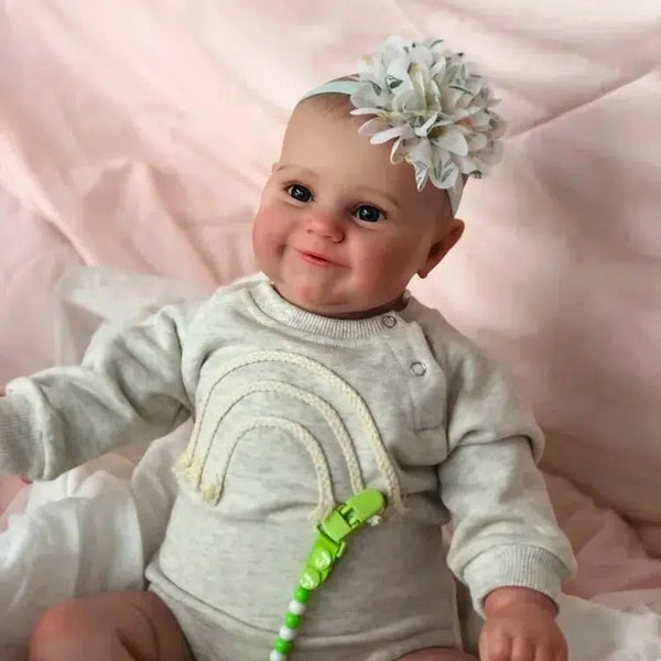 50CM Reborn Baby Dolls Maddie Smile Girl Lifelike Silicone Vinyl Newborn 3D Skin Visible Veins DIY Toys Christmas Gift For Girls-Maternity Miracles - Mom & Baby Gifts
