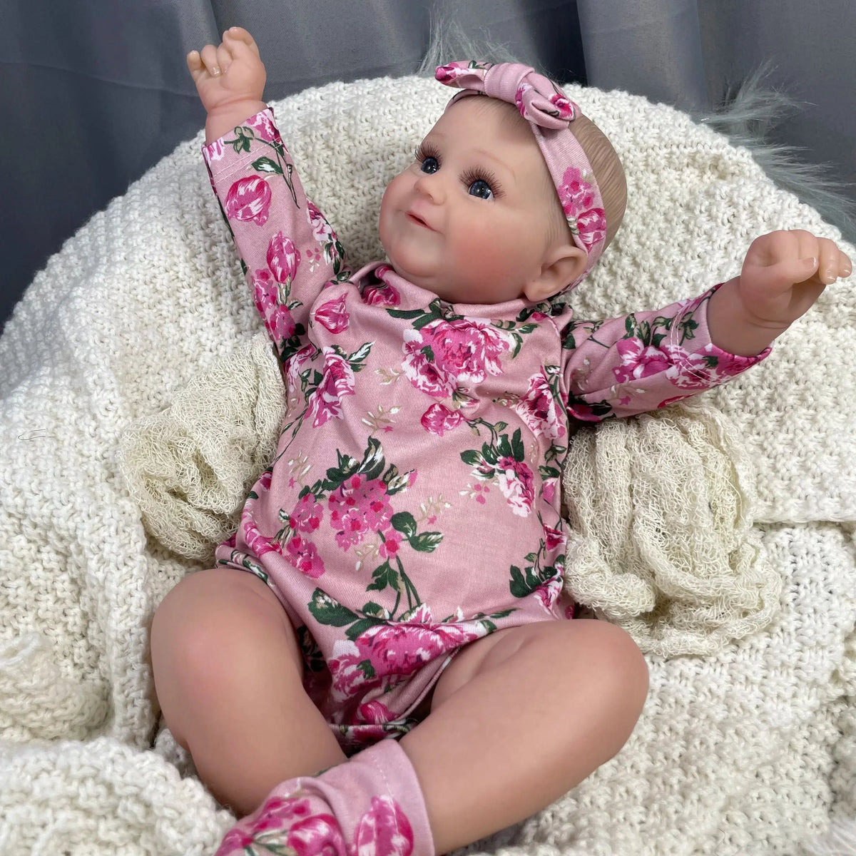 50CM Reborn Baby Dolls Maddie Girl Lifelike Silicone Vinyl Newborn 3D Skin Visible Veins DIY Toys Christmas Gift For Girls-Maternity Miracles - Mom & Baby Gifts