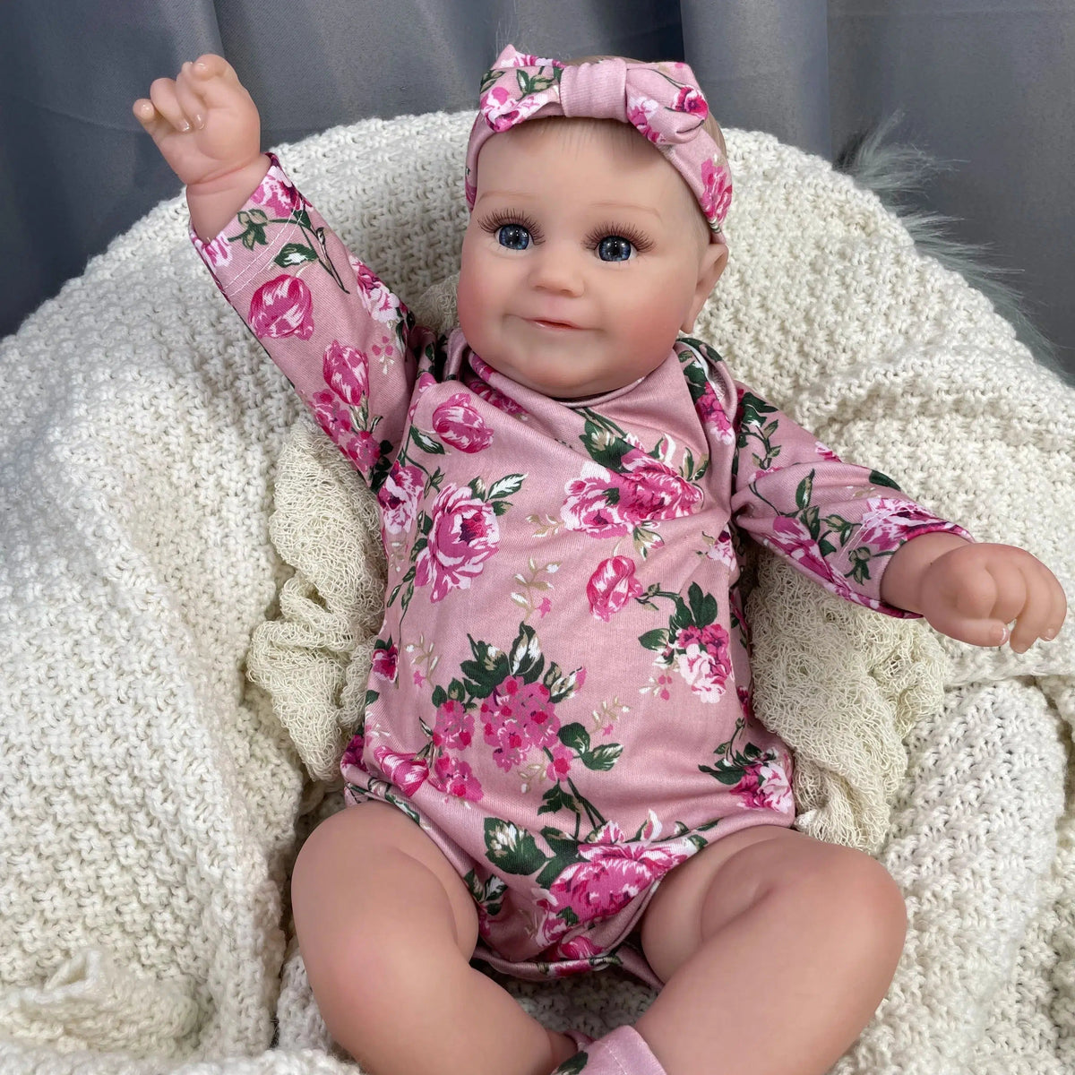 50CM Reborn Baby Dolls Maddie Girl Lifelike Silicone Vinyl Newborn 3D Skin Visible Veins DIY Toys Christmas Gift For Girls-Maternity Miracles - Mom & Baby Gifts