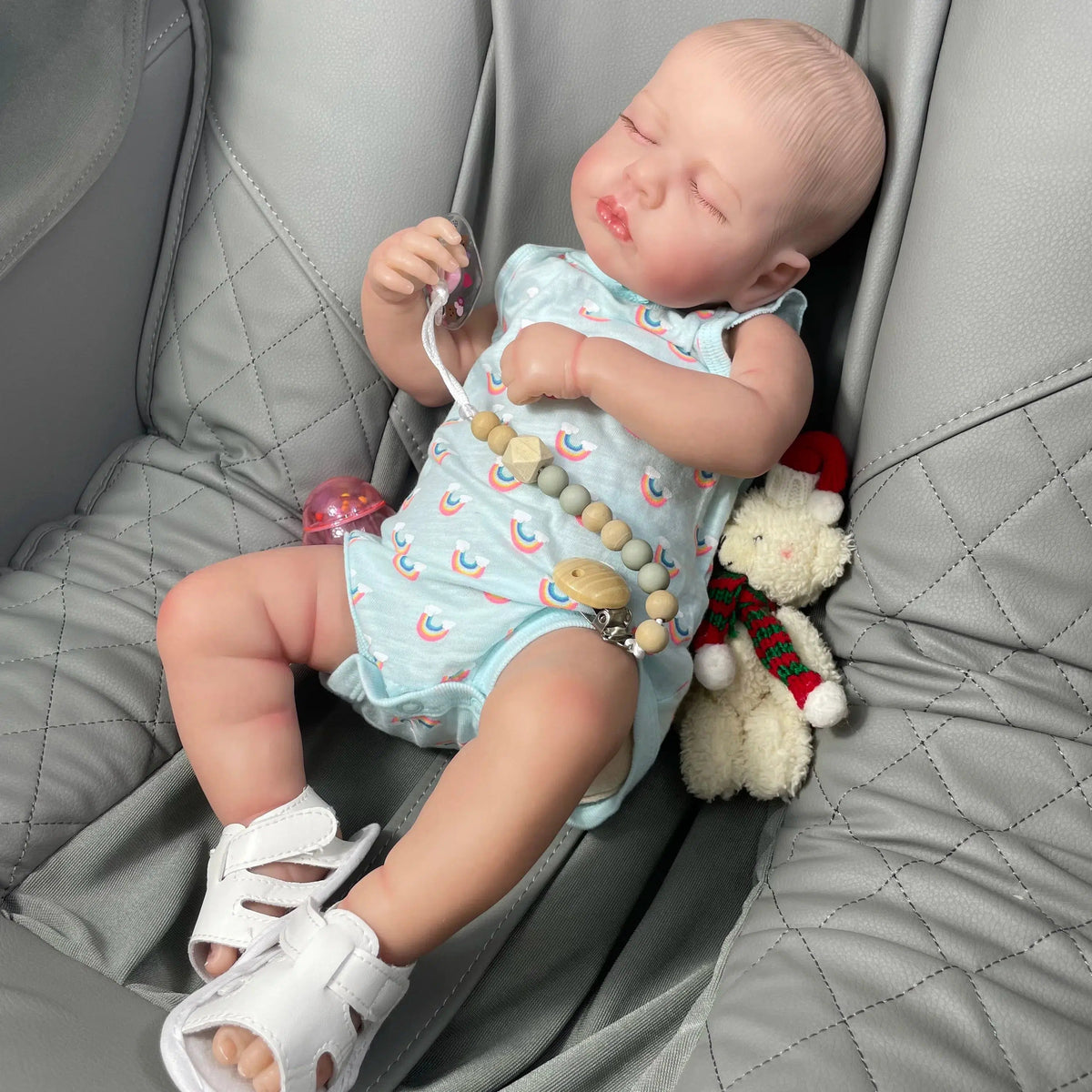 New 50CM Reborn Baby Dolls LouLou Lifelike Silicone Vinyl Newborn 3D Skin Visible Veins DIY Toys Christmas Gift For Girls-Maternity Miracles - Mom & Baby Gifts