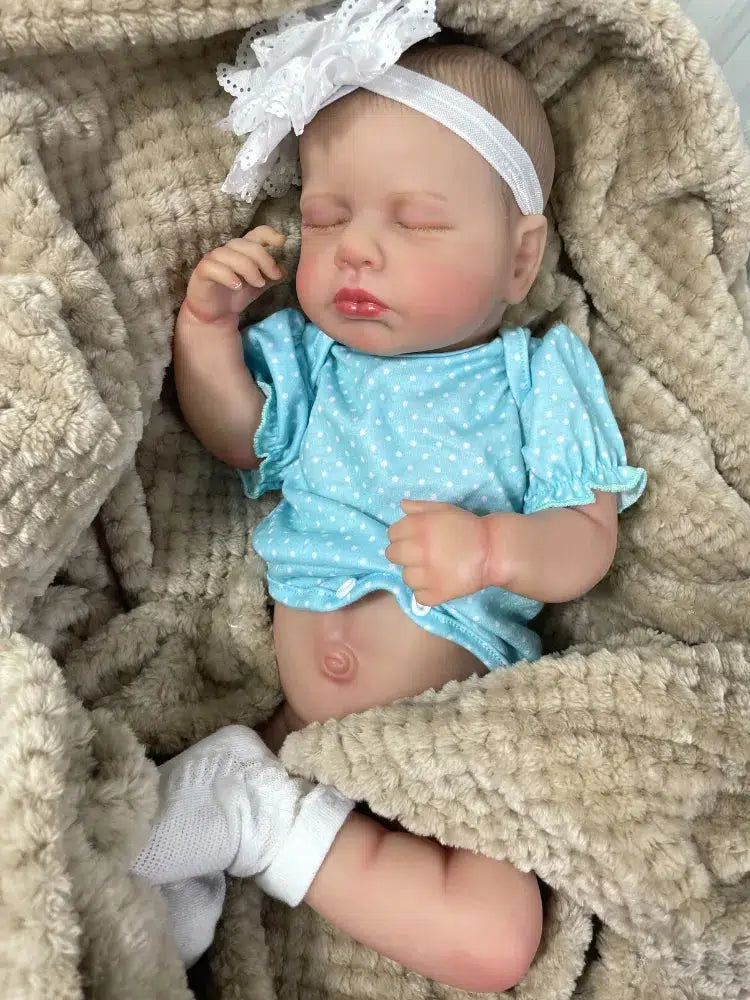 20inch LouLou Full Body Silicone Vinyl Washable Newborn Baby Doll Reborn Sleeping Flexible 3D Skin Tone with Visible Veins Doll-Maternity Miracles - Mom & Baby Gifts