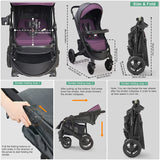 2023 Foldable Lightweight Pushchair Baby Stroller-Maternity Miracles - Mom & Baby Gifts