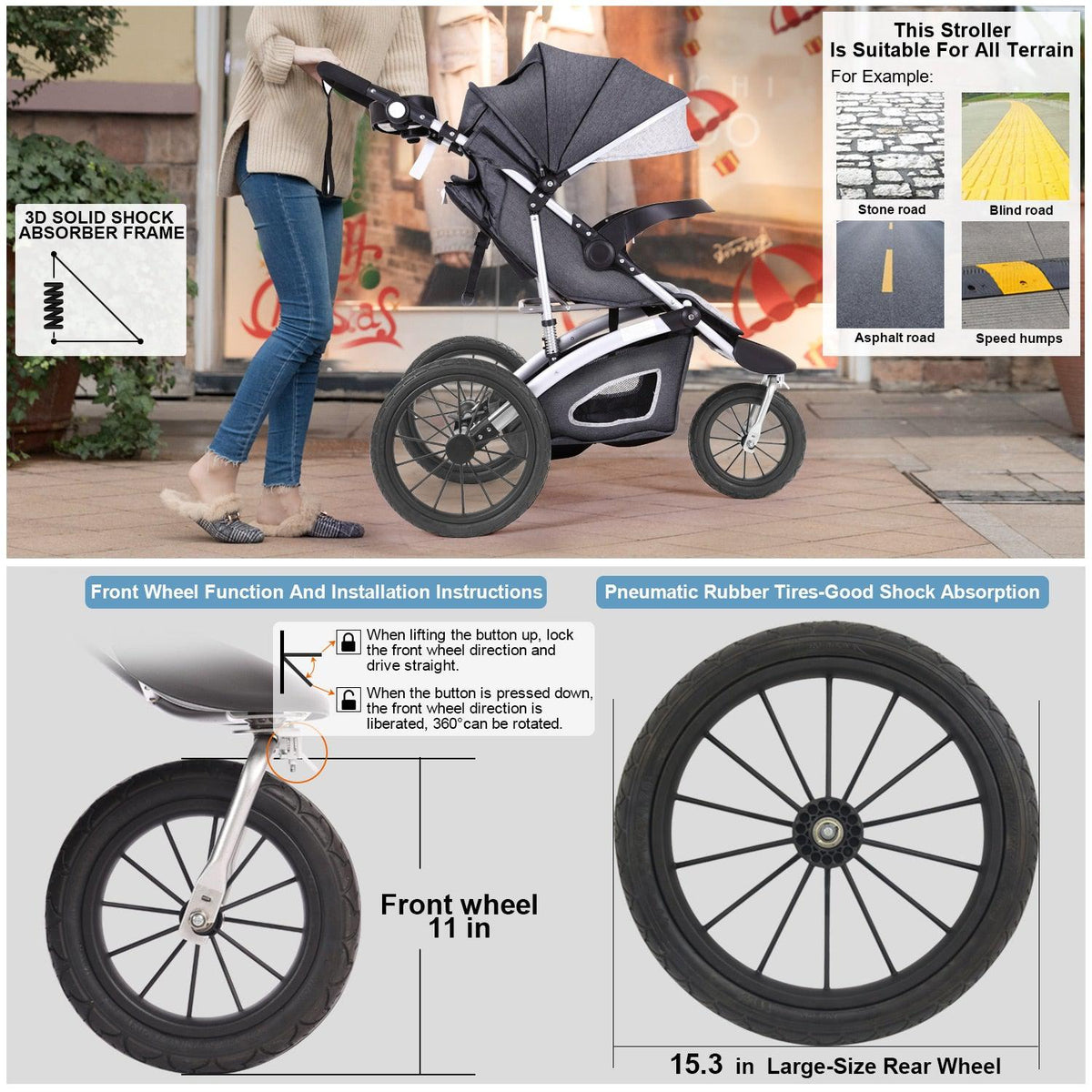 2023 Maternity Single Toddler Jogging Stroller-Maternity Miracles - Mom & Baby Gifts
