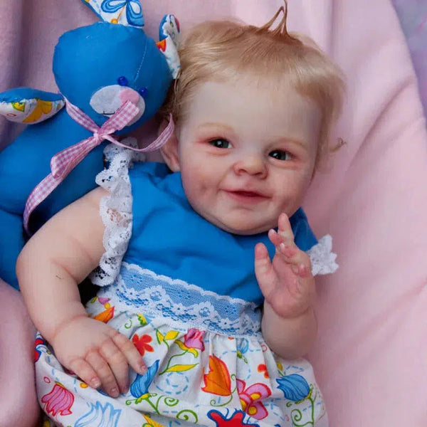 21 Inch Painted Reborn Doll Kit Shaya With Blue Eyes and Eyelashes 3D Skin Visible Veins Doll Mold Parts With Cloth Body-Maternity Miracles - Mom & Baby Gifts