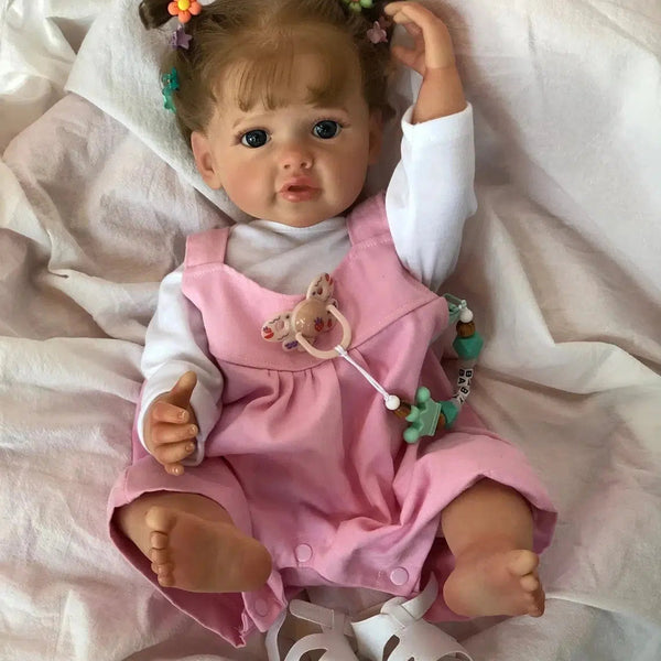 55CM Full Body Silicone Waterproof Reborn Toddler Girl Doll Princess Betty Lifelike Soft Touch 3D Skin Multiple Layers Painting-Maternity Miracles - Mom & Baby Gifts