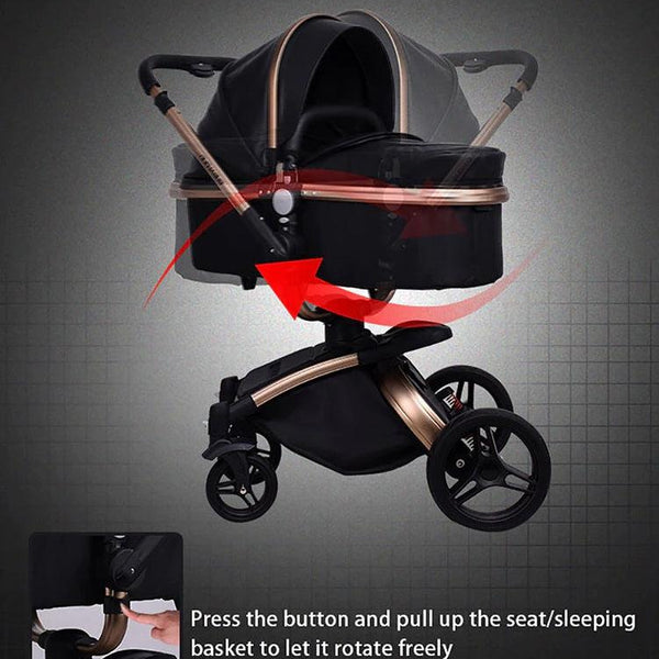 3-In-1 Luxury 360° Rotating Baby Stroller Travel System-Maternity Miracles - Mom & Baby Gifts