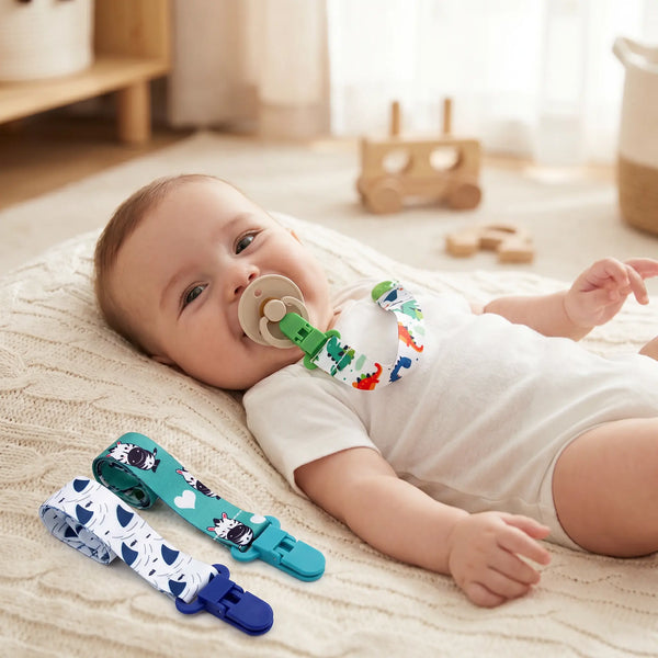Adorable Baby Pacifier Clips Set