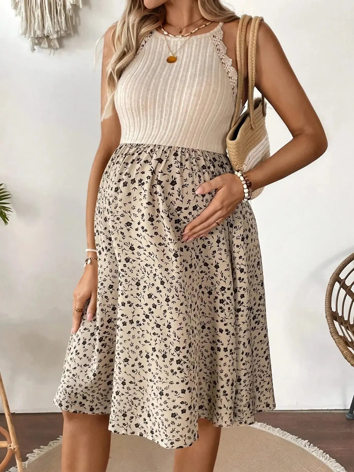Bohemian Lace Maternity Dress – Maternity Miracles
