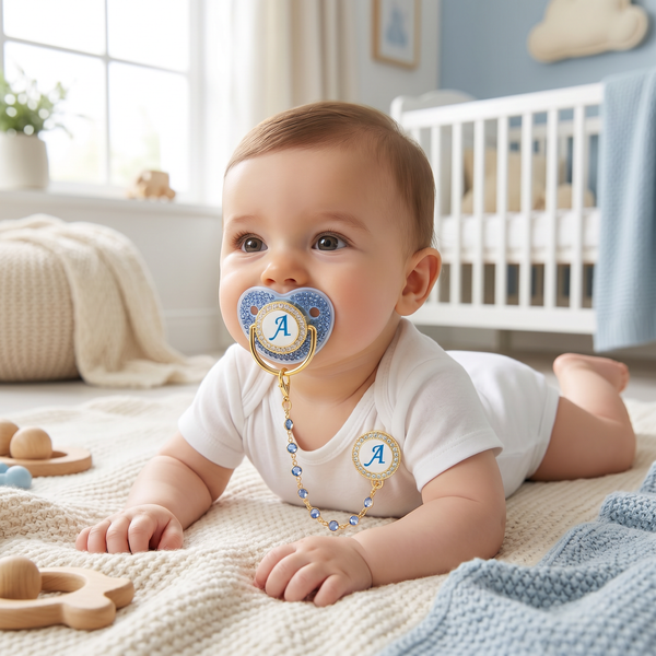 Charming Blue Baby Pacifier Set-Maternity Miracles - Mom & Baby Gifts