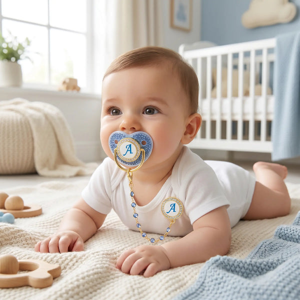 Charming Blue Baby Pacifier Set