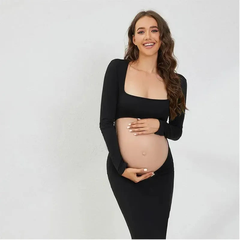 bodycon maternity dress The Boardroom & Nursing L / Charcoal Gray 36in;xl Floral Short Bodycon Maternity Dress