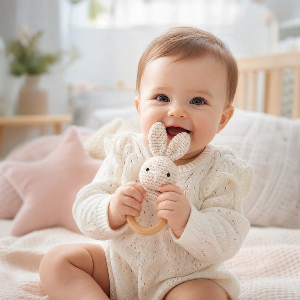 Crochet Bunny Teether Toy