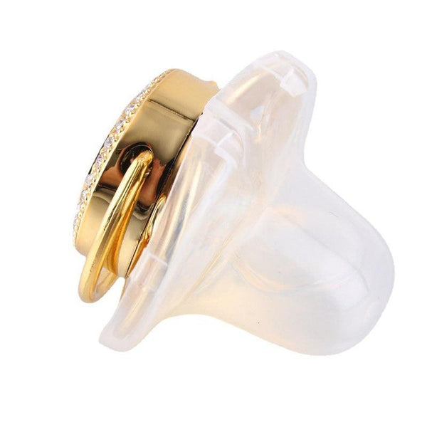 Customized Letter Gold Bling Baby Pacifier Clips – Maternity