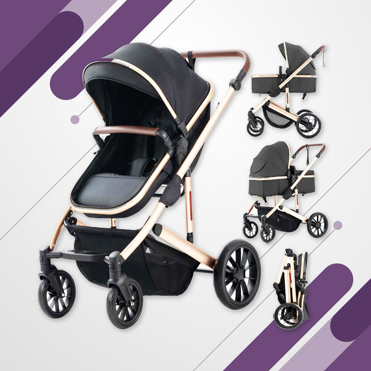 3 in 1 stroller travel system Deluxe 3 in 1 Baby Stroller & Car Seat – Maternity Miracles