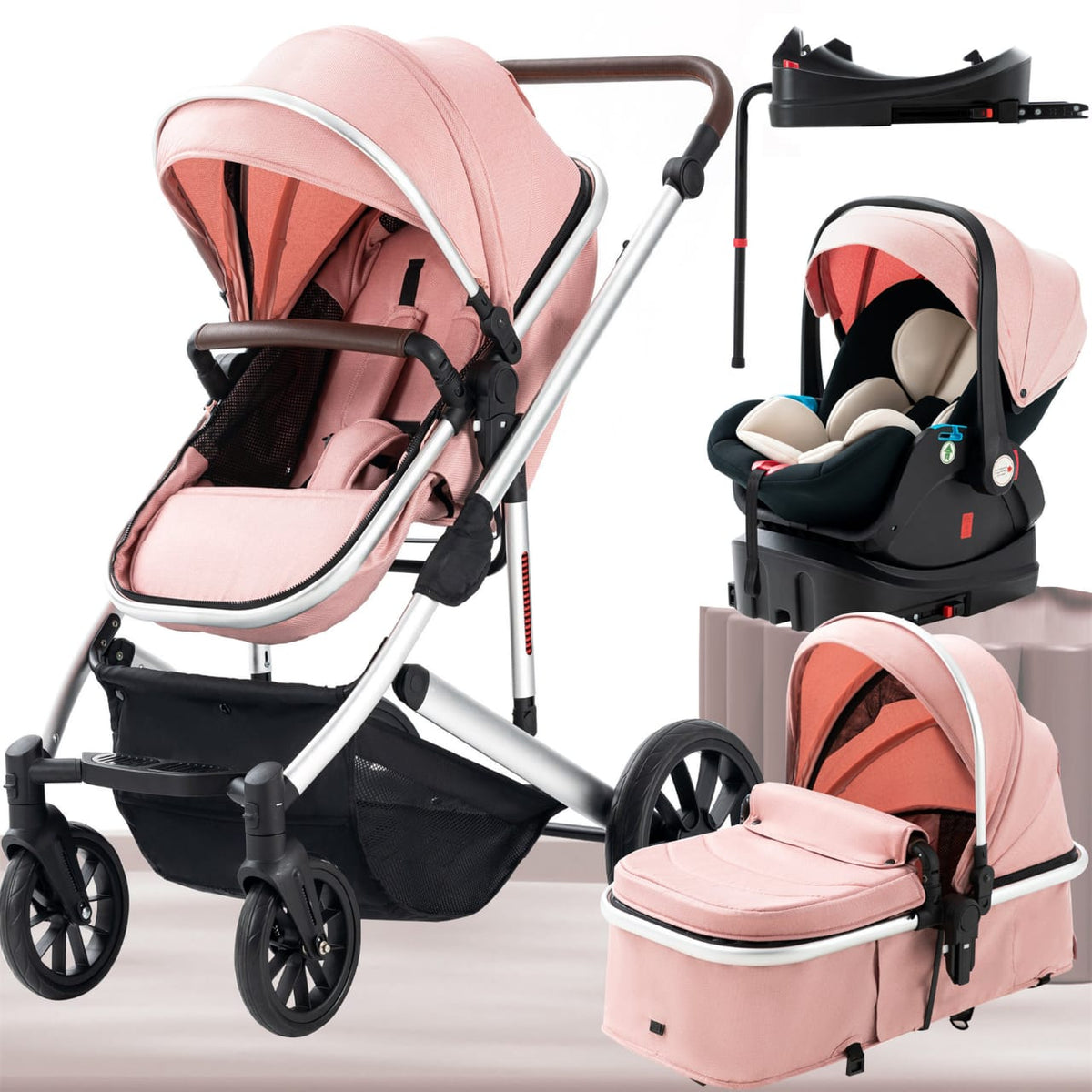 Deluxe 3 in 1 Baby Stroller Travel System-Maternity Miracles - Mom & Baby Gifts