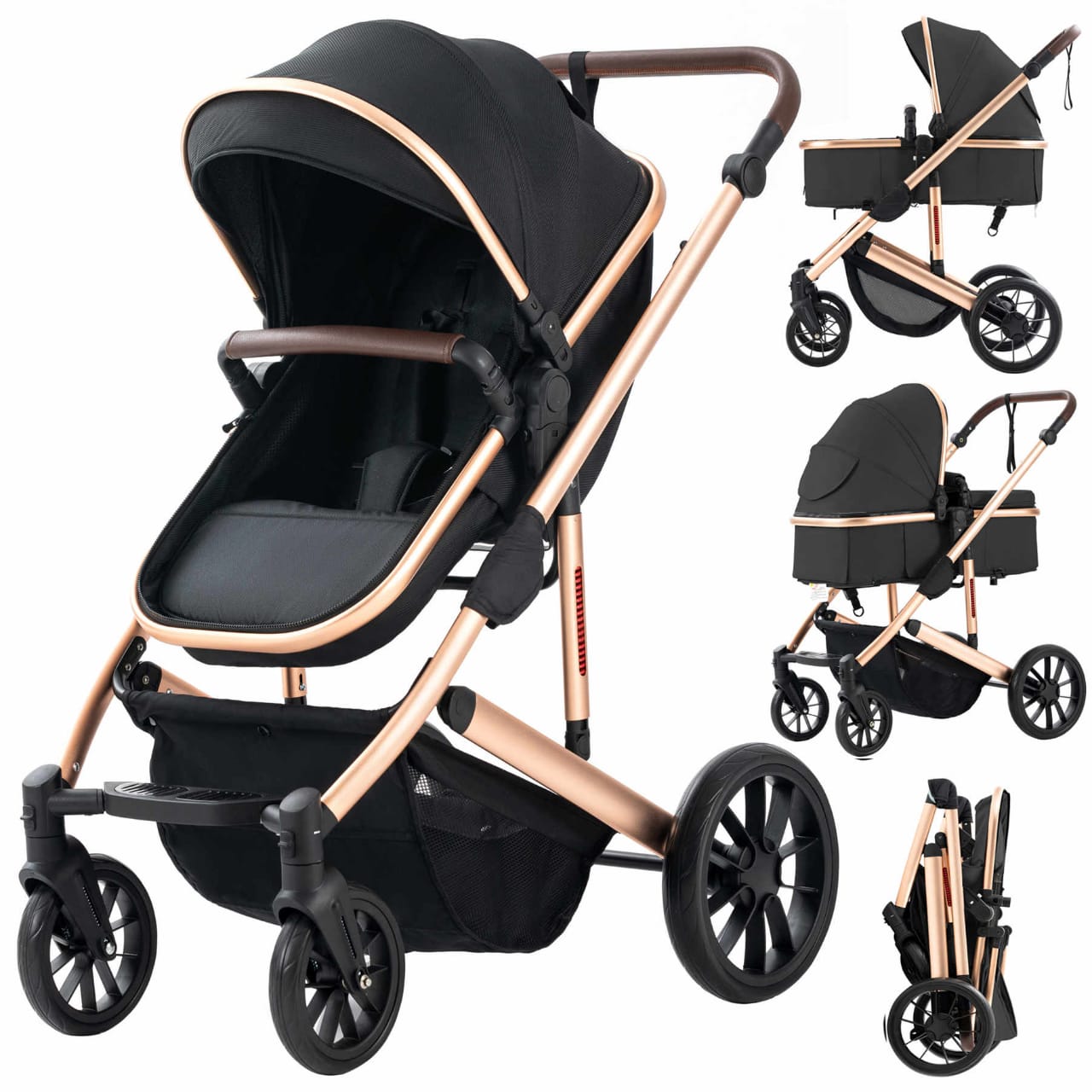 Deluxe 3 in 1 Baby Stroller