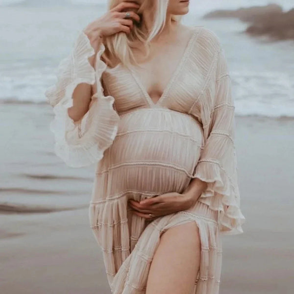 Elegant Boho Maternity Dress-Maternity Miracles - Mom & Baby Gifts