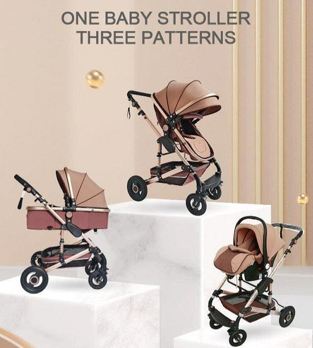 3-in-1 Baby Stroller Luxury Travel System-Maternity Miracles - Mom & Baby Gifts