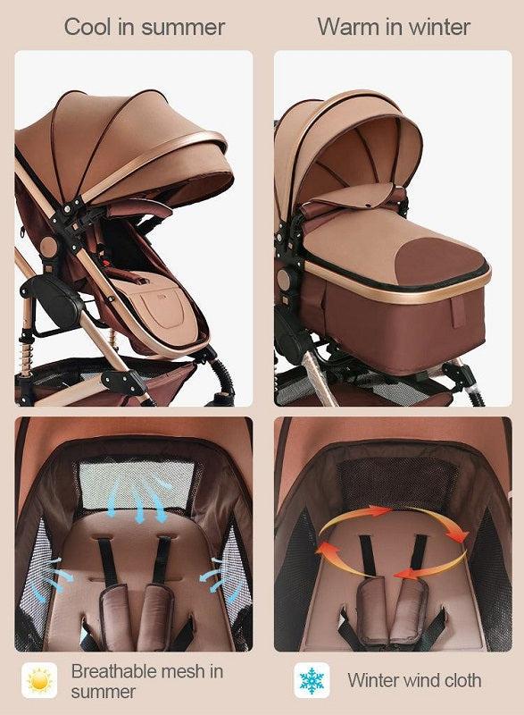 3-in-1 Baby Stroller Luxury Travel System-Maternity Miracles - Mom & Baby Gifts