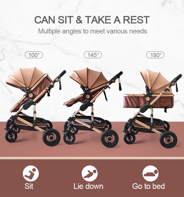 Luxury Maternity 3 In 1 Baby Stroller Travel System-Maternity Miracles - Mom & Baby Gifts