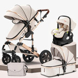 Luxury 3-in-1 Baby Stroller (ISOFIX BASE INCLUDED)-Maternity Miracles - Mom & Baby Gifts