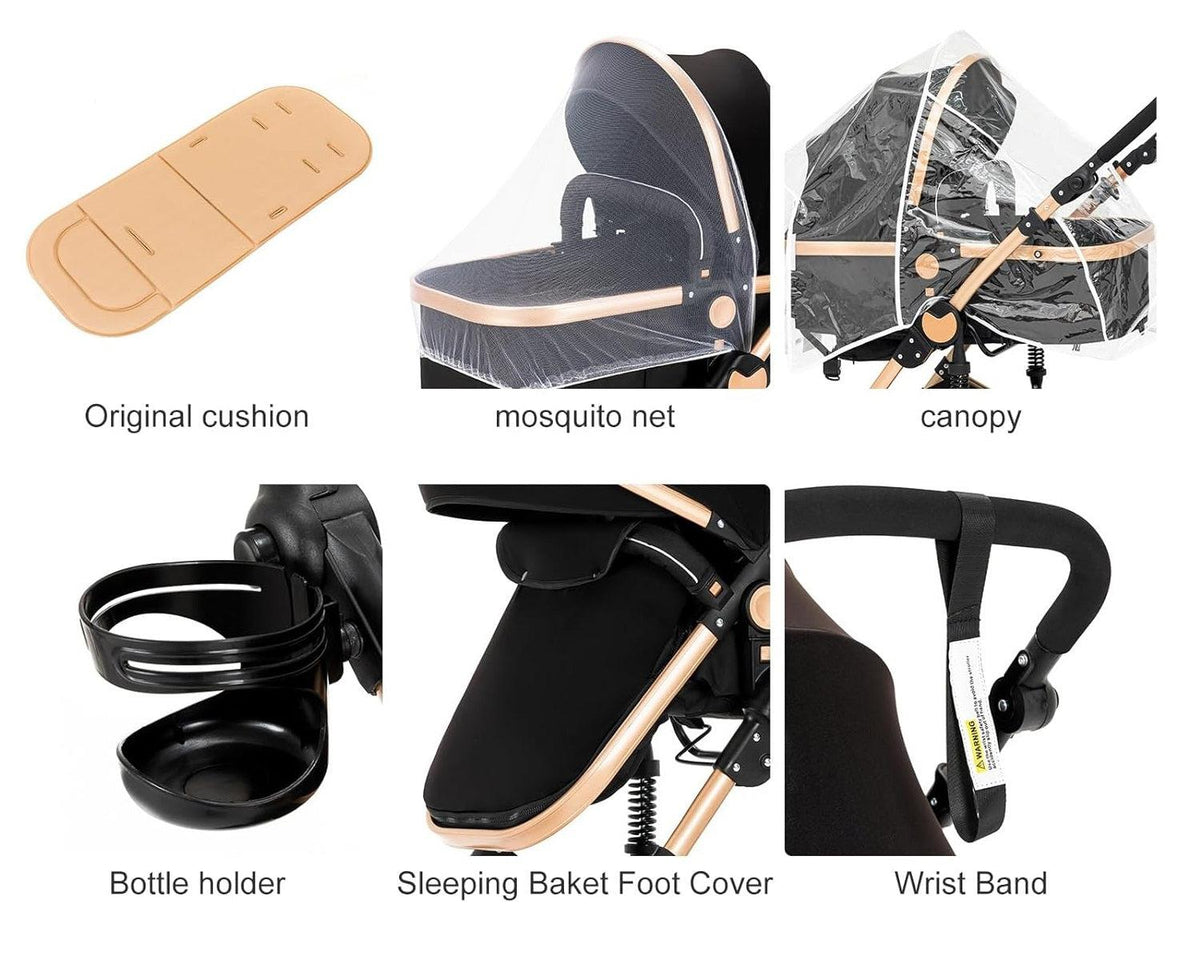 3-in-1 Baby Stroller Luxury Travel System-Maternity Miracles - Mom & Baby Gifts