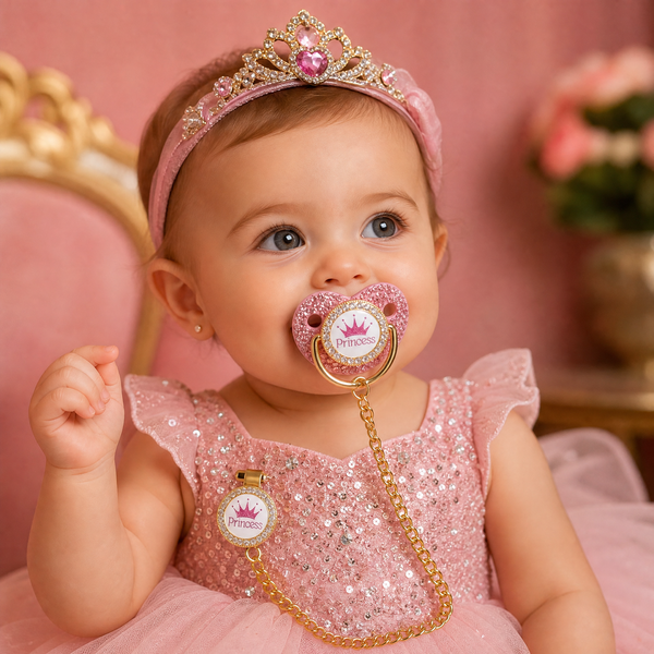 Luxury Princess & Prince Baby Bling Pacifier