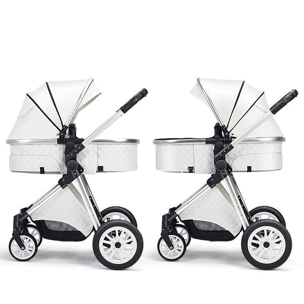 Luxury White 3-In-1 Baby Stroller Premium Travel System-Maternity Miracles - Mom & Baby Gifts