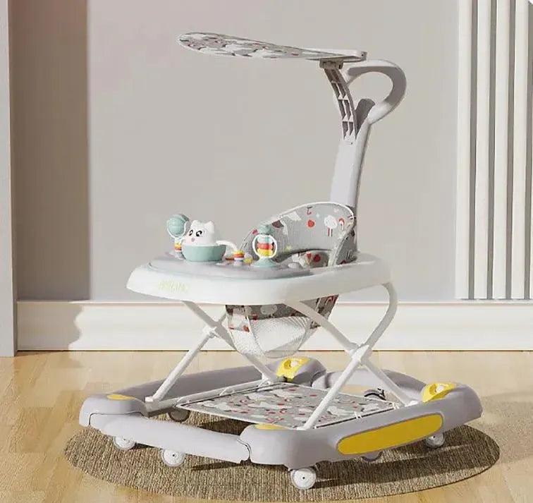 Multi-Functional 4-in-1 Baby Walker with Protective Awning-Maternity Miracles - Mom & Baby Gifts