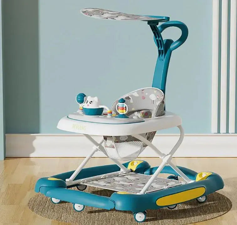 Multi-Functional 4-in-1 Baby Walker with Protective Awning-Maternity Miracles - Mom & Baby Gifts