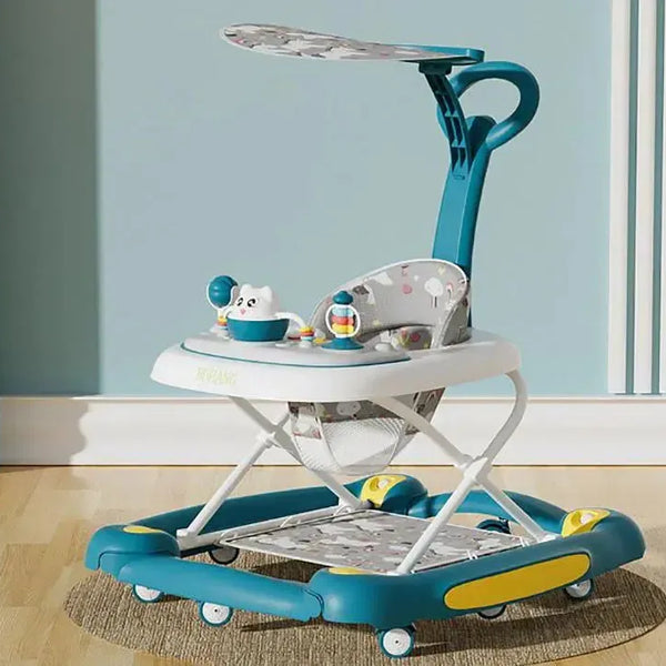Multi-Functional 4-in-1 Baby Walker with Protective Awning-Maternity Miracles - Mom & Baby Gifts