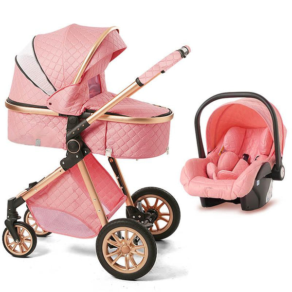 Perfect Pink Premium 3-in-1 Baby Stroller-Maternity Miracles - Mom & Baby Gifts