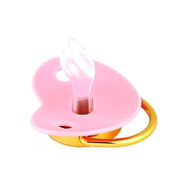 Pink Crystalized Luxury Baby Bling Pacifier & Clips