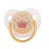 Pink Power Bling Baby Pacifier Luxury Teether Gift Set