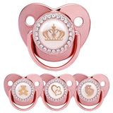 Pink Power Bling Baby Pacifier Luxury Teether Gift Set