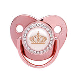 Pink Power Bling Baby Pacifier Luxury Teether Gift Set