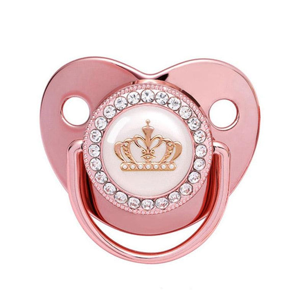 Pink Power Bling Baby Pacifier Luxury Teether Gift Set