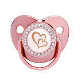 Pink Power Bling Baby Pacifier Luxury Teether Gift Set