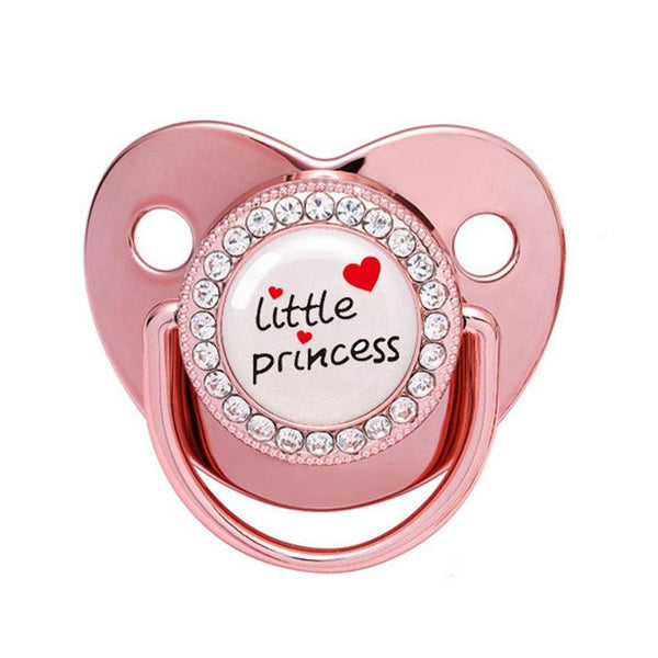 Pink Power Bling Baby Pacifier Luxury Teether Gift Set
