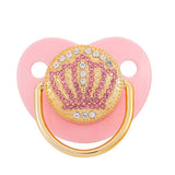 Pink Power Bling Baby Pacifier Luxury Teether Gift Set