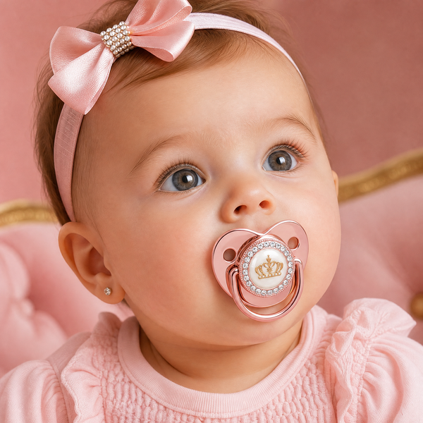 Pink Power Bling Baby Pacifier Teether-Maternity Miracles - Mom & Baby Gifts