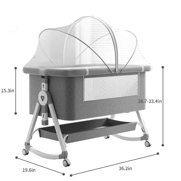Premium 3-in-1 Baby Bedside Sleeper & Bassinet-Maternity Miracles - Mom & Baby Gifts