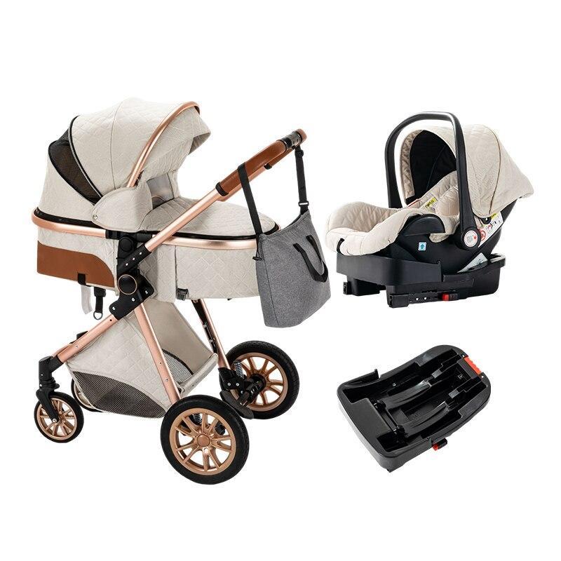 Premium 3-in-1 Baby Stroller (Car Seat & Base Included)