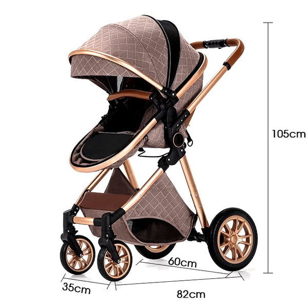 gold stroller with car seat Premium 3-in-1 Baby Stroller (Car Seat & Base Included) – Maternity Miracles