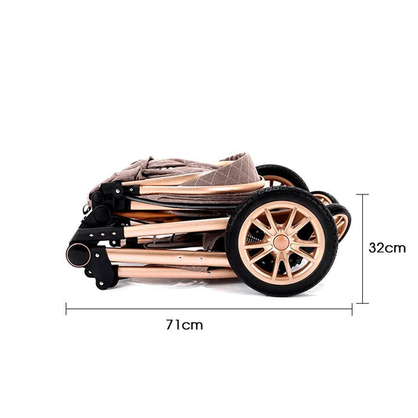 gold stroller with car seat Premium 3-in-1 Baby Stroller (Car Seat & Base Included) – Maternity Miracles