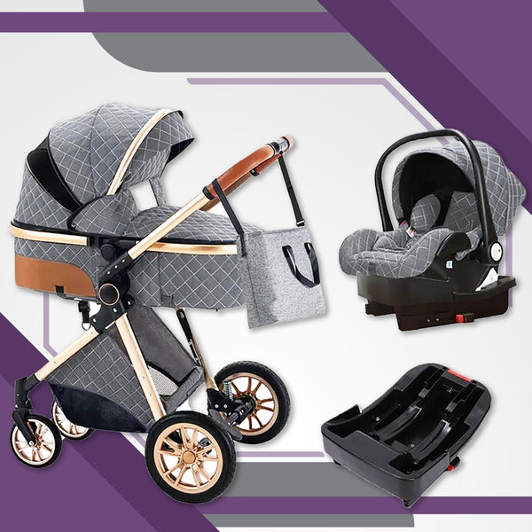 car seat in a stroller Premium 3-in-1 Baby Stroller (Car Seat & Base Included) – Maternity Miracles