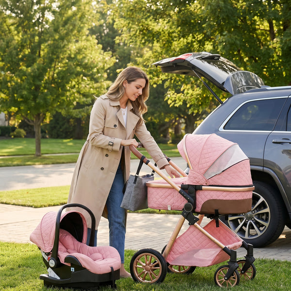 Premium 3-in-1 Baby Stroller (Car Seat & Base Included)-Maternity Miracles - Mom & Baby Gifts