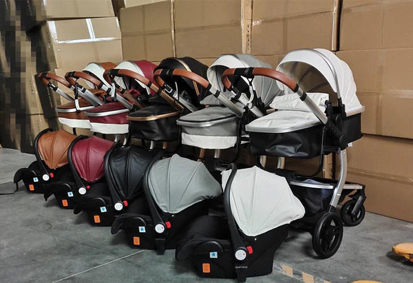 Red 3-In-1 Baby Stroller Upgraded 2022 Luxury Travel System-Maternity Miracles - Mom & Baby Gifts