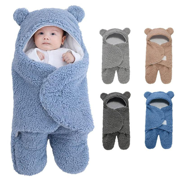 Baby Sleeping Bag Ultra-Soft Fluffy Fleece Newborn Receiving Blanket Infant Boys Girls Clothes Sleep Nursery Wrap Swaddle-Maternity Miracles - Mom & Baby Gifts