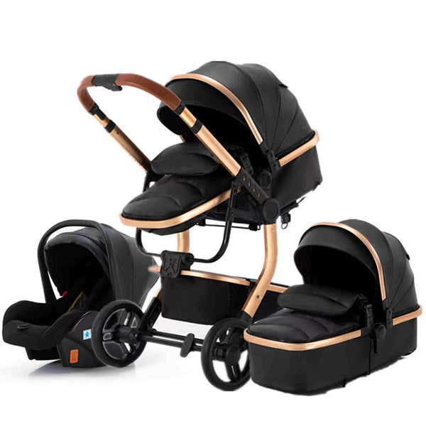 3-in-1 Baby Stroller Upgraded Luxury Travel System (Car Seat Base Included)-Maternity Miracles - Mom & Baby Gifts